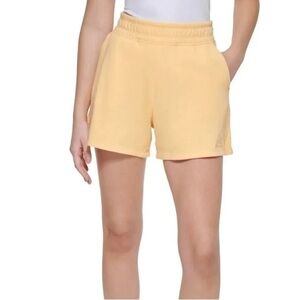 Calvin Klein Performance Butter Yellow Cotton Shorts